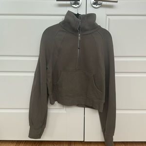 Lululemon scuba oversized funnel neck gray sage XS/S